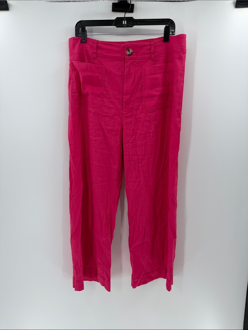 Maeve The Colette Linen Blend Wide Leg Pants - Pink - 32